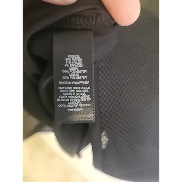 NWT Express Black Mini Dress CrossBack Mesh Textured Pleated Cocktail Size 10 - Picture 8 of 8